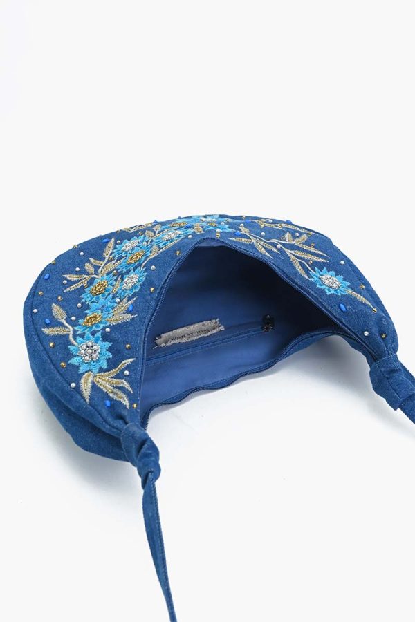 Dahlia Denim Shoulder Bag - Image 5