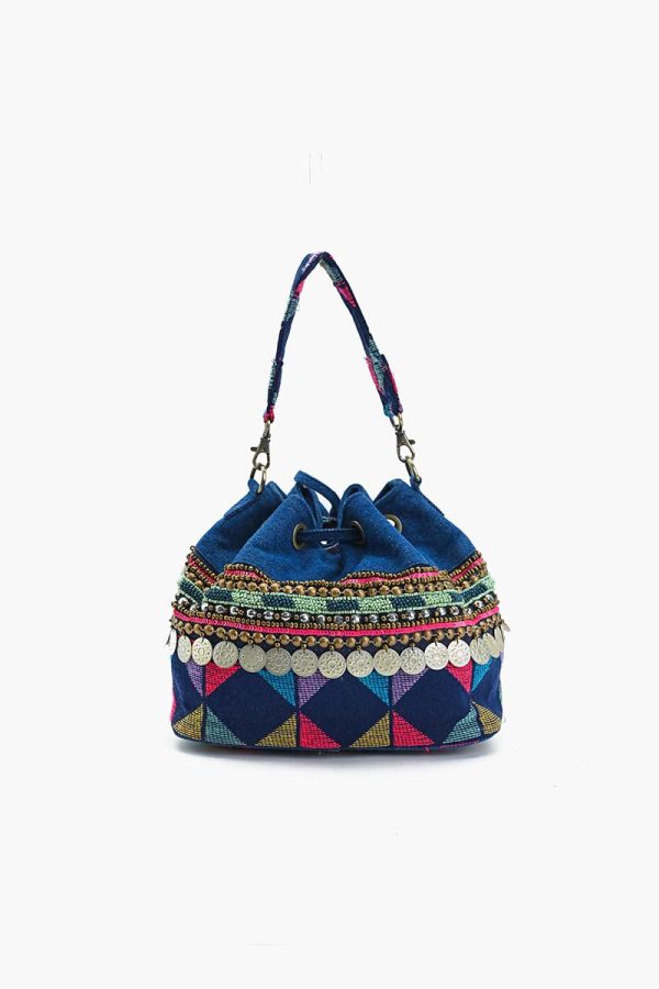 Gypsy Bloom Embellished Bucket Bag - Image 4