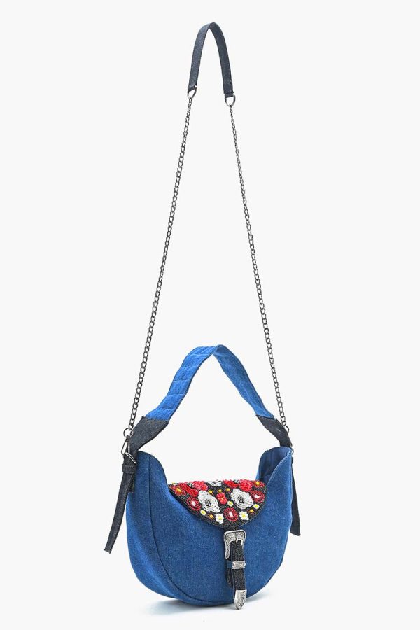 Scarlet Romance Denim Shoulder Bag - Image 3