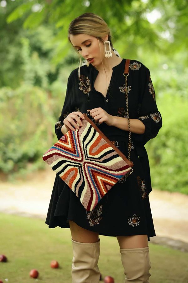 The Soho Tan Tufted  Clutch - Image 7