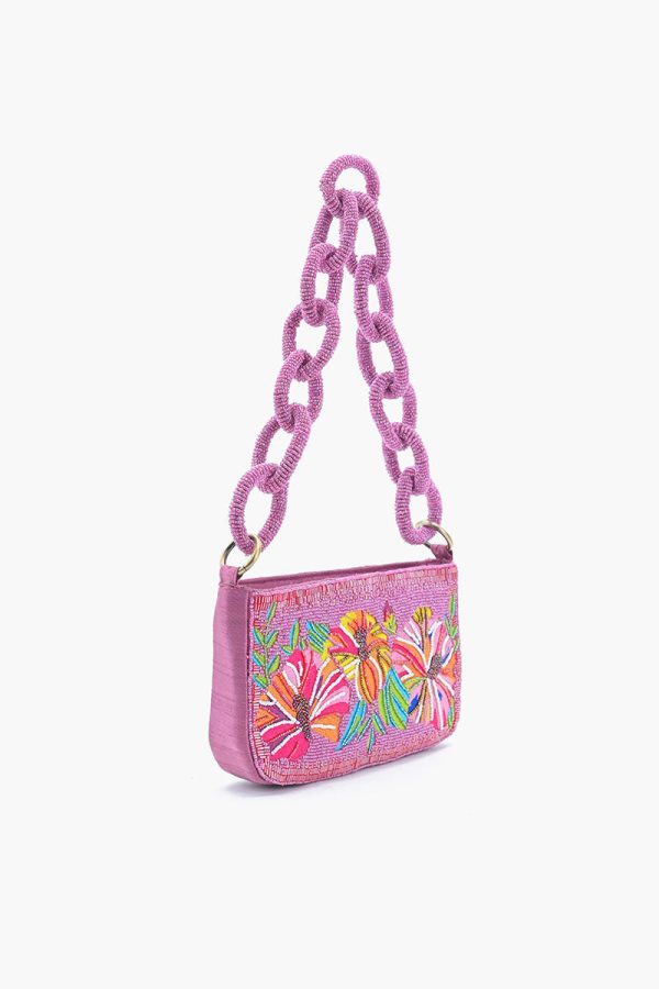 Petal Glimmer Embellished Shoulder Bag - Image 3