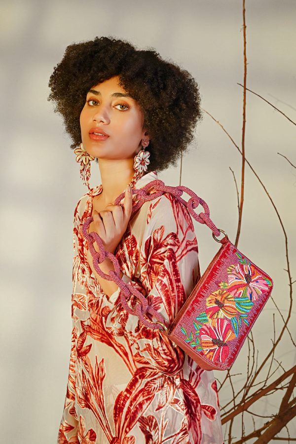 Petal Glimmer Embellished Shoulder Bag - Image 6