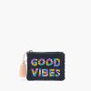 Vibrant Good Vibes Beaded Pouch