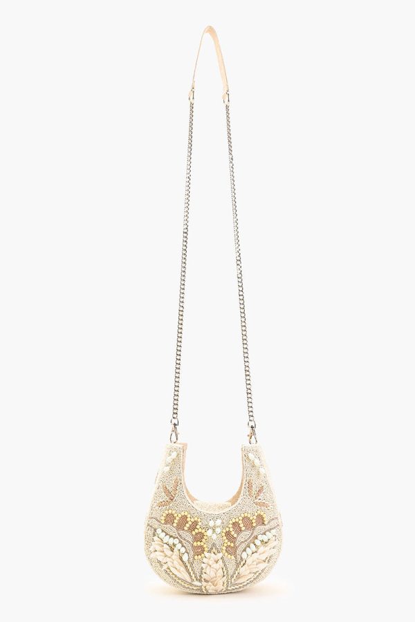 Shimmering Sands Embellished Mini Bag w Crossbody Strap - Image 4