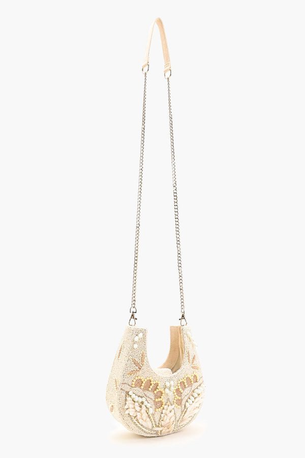 Shimmering Sands Embellished Mini Bag w Crossbody Strap - Image 5