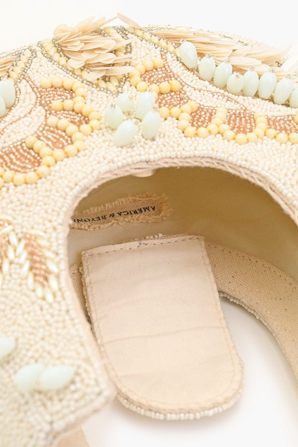 Shimmering Sands Embellished Mini Bag w Crossbody Strap - Image 6