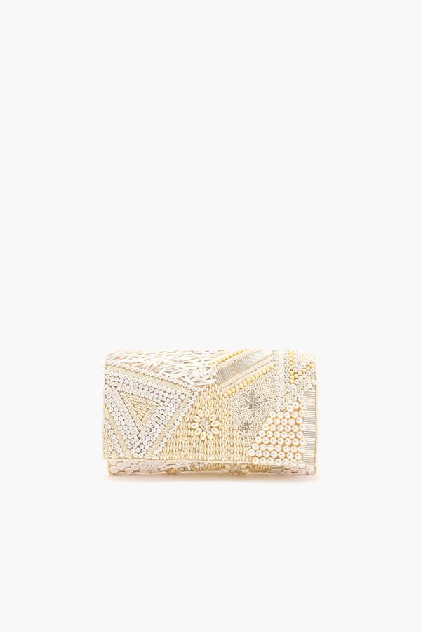 Shimmering Sands Embellished Clutch w/Crossbody Strap - Image 3