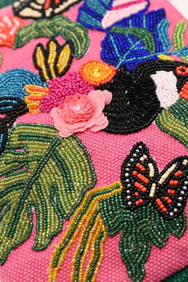 Pink Flutter Oasis Clutch Bag - Image 2