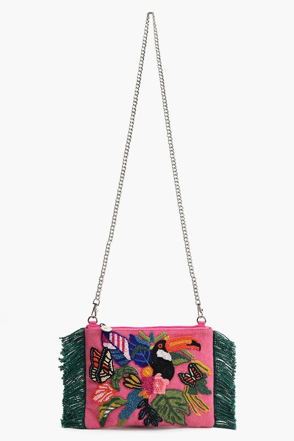 Pink Flutter Oasis Clutch Bag - Image 3