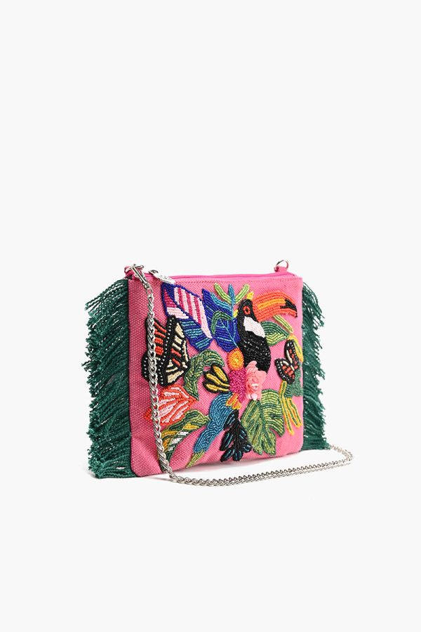 Pink Flutter Oasis Clutch Bag - Image 4