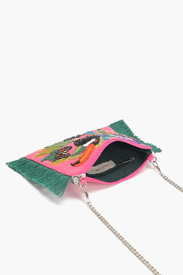 Pink Flutter Oasis Clutch Bag - Image 6