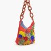 Harlequin Fringed Hobo Bag - Image 3