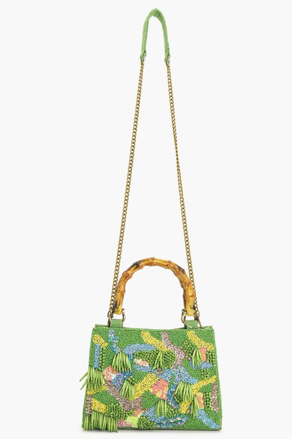 Rainforest Beaded Top Handle Bag - Image 6