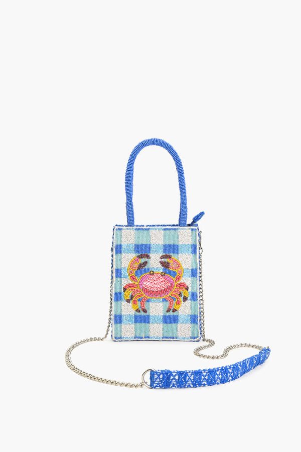 Crab It Beaded Top Handle Bag