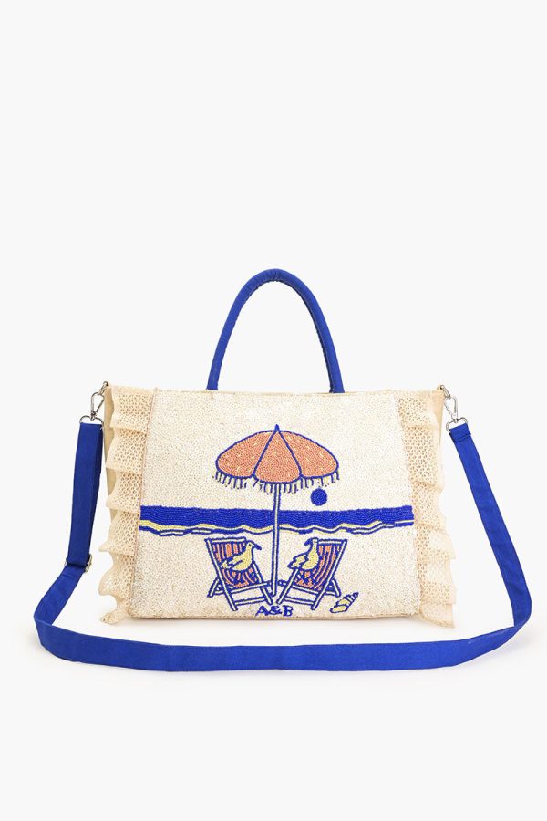 Slow Down Beaded Beach Bag - Image 3