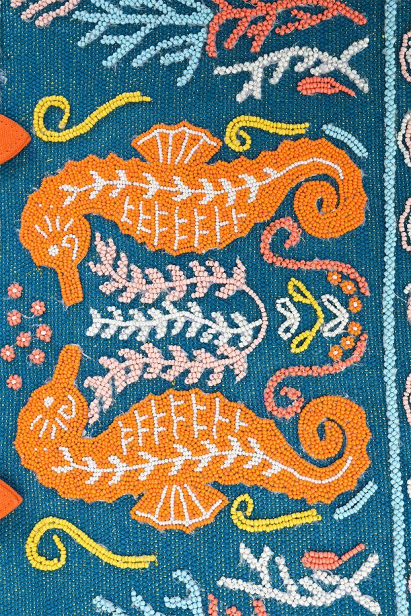 Sea Horse Teal Tote - Image 2