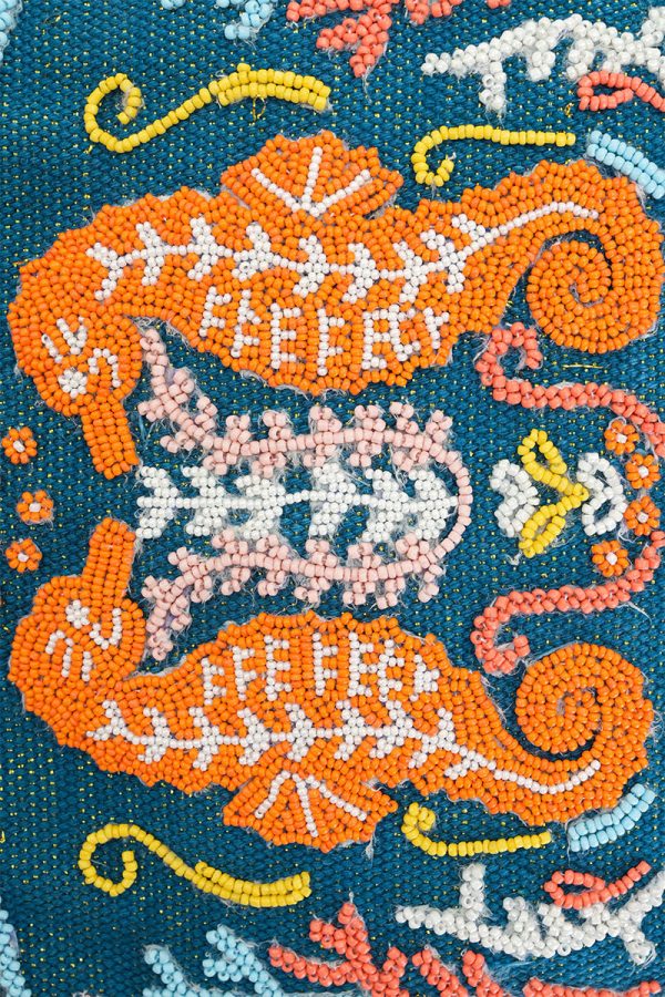 Sea Horse Teal Top Handle Bag - Image 2