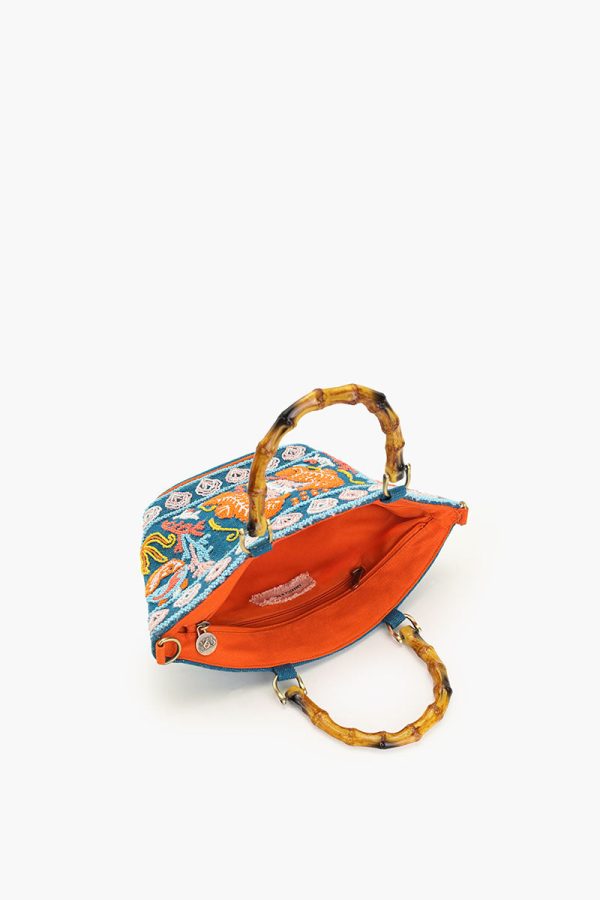 Sea Horse Teal Top Handle Bag - Image 5