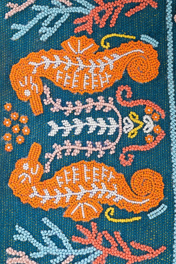 Sea Horse Teal Sling Pouch - Image 2