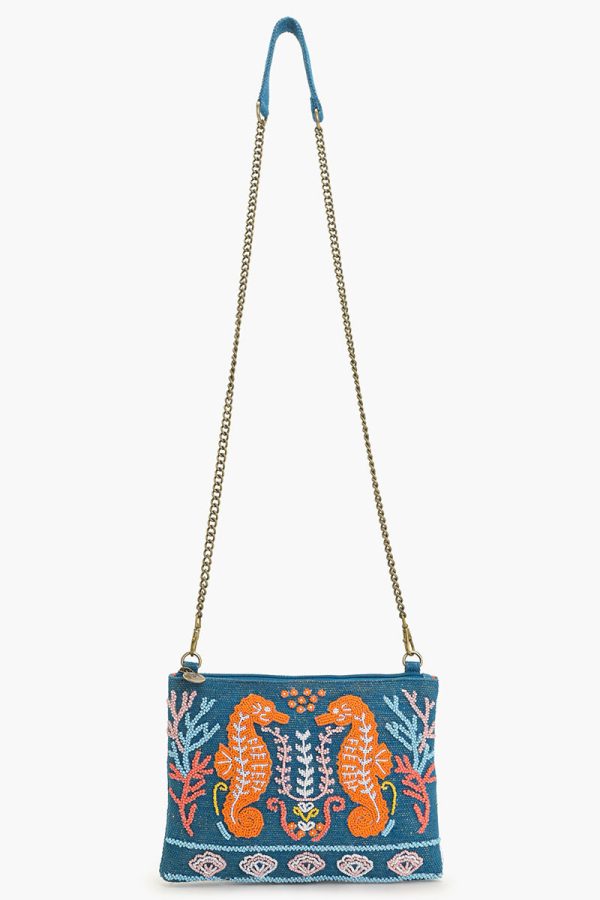 Sea Horse Teal Sling Pouch - Image 3