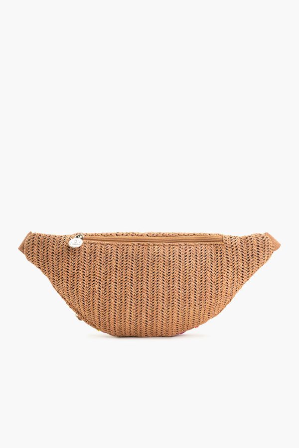Marine Raffia Embellished Fanny Sling Bag - Image 2