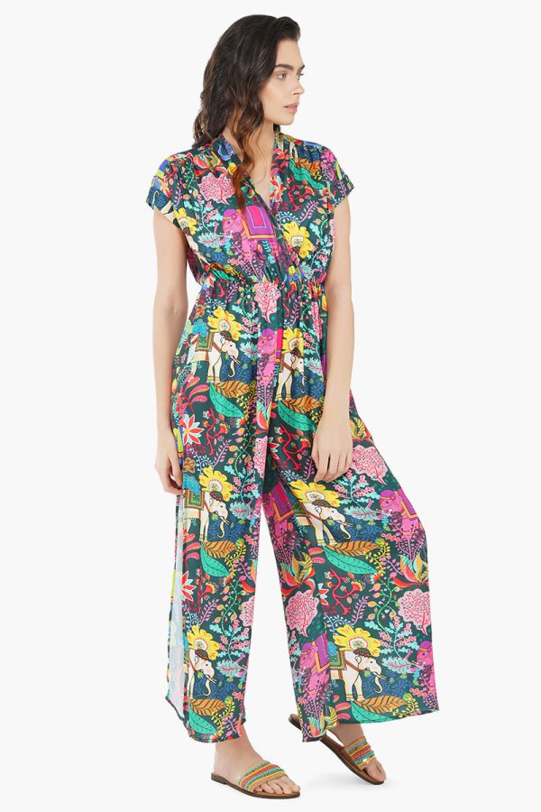 Persian Paradise Jumpsuit - Boho Jumpsuit With Pockets For Women - Image 2