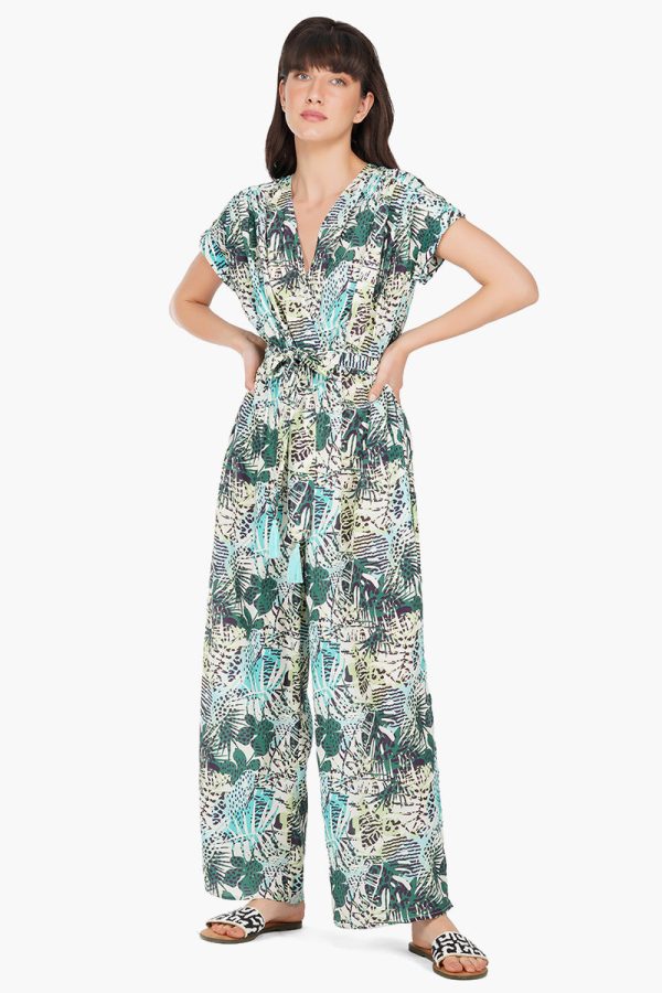 Hidden Cheetah Summer Tropical Jumpsuit - Image 2