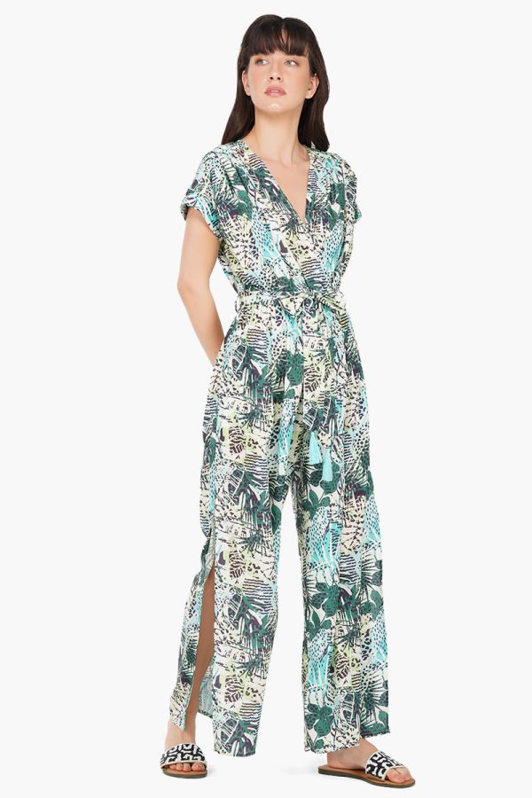 Hidden Cheetah Summer Tropical Jumpsuit - Image 3