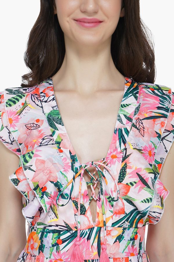 Paradise Pink Floral Maxi Dress - Image 5
