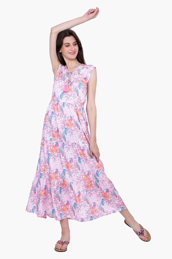 Roseate Spiral Bird Maxi Dress - Image 3