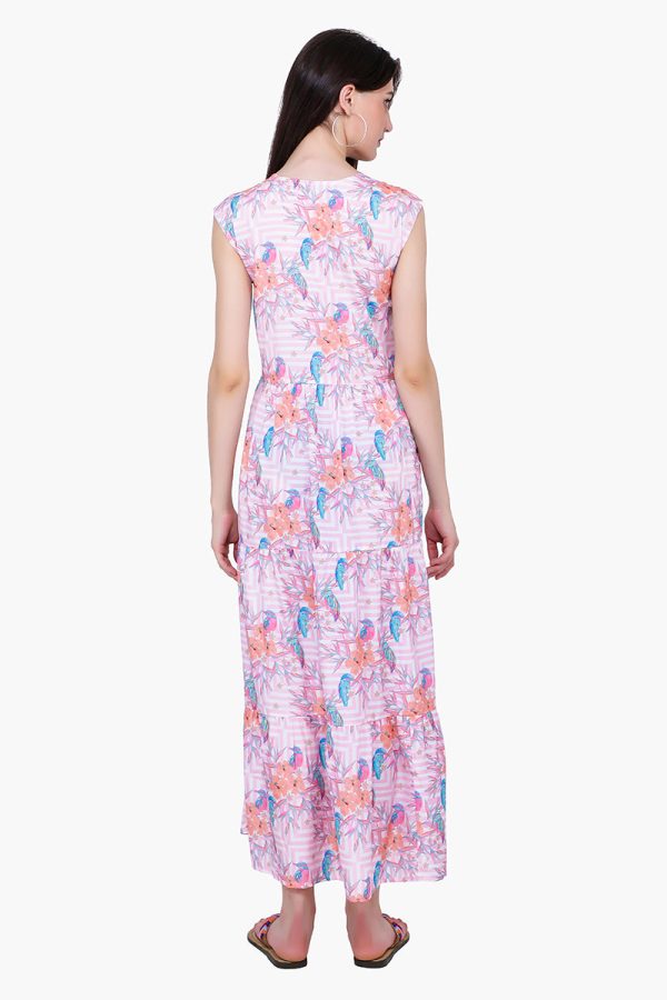 Roseate Spiral Bird Maxi Dress - Image 4