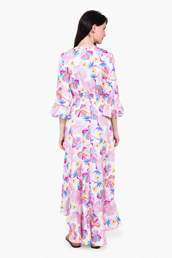 Palm Florals Maxi Cover Up - Image 4