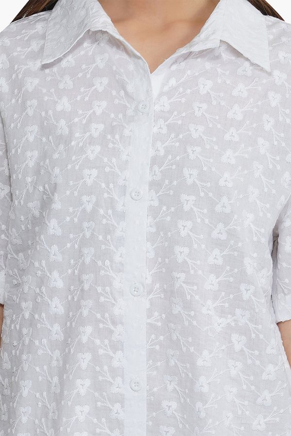 Bright White Cotton Romper - Image 5