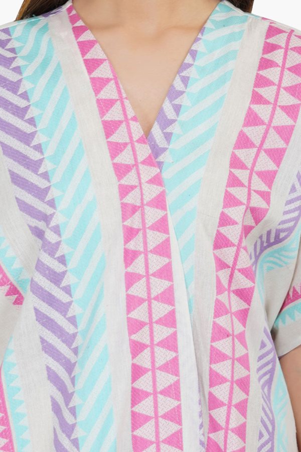 Aztec Yarn Dyed Cotton Cover Up - Image 5