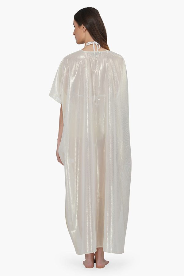 Gold Lurex Sheer Kaftan - Image 4
