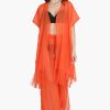 Orange Shimmer Sheer Cover Up