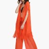 Orange Shimmer Sheer Cover Up - Image 3