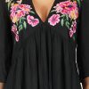 Mexican Floral Embroidered Viscose Dress - Image 5