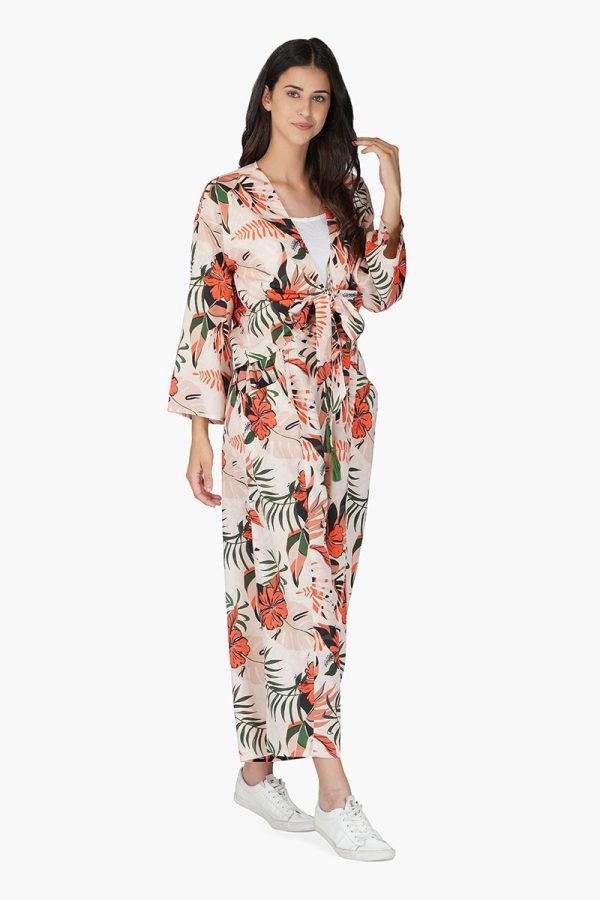 Tropical Sunset Front Tie Top - Image 2