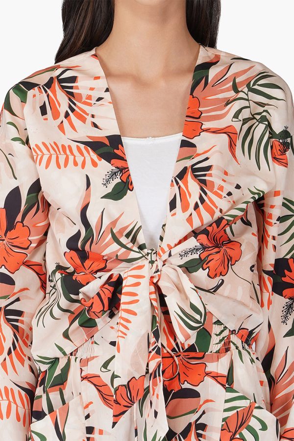 Tropical Sunset Front Tie Top - Image 5