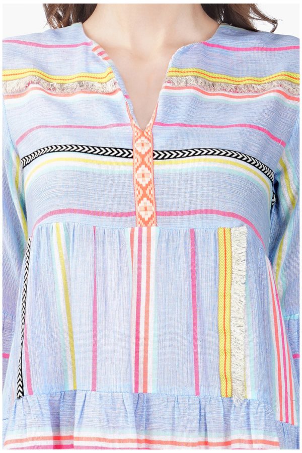 Samantha Striped Lace Maxi Dress - Image 5