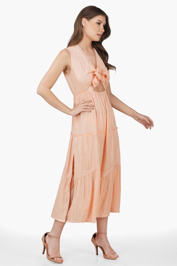 Sandy Viscose Lurex Striped Dress - Image 2