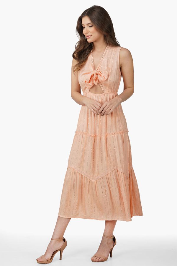 Sandy Viscose Lurex Striped Dress - Image 3