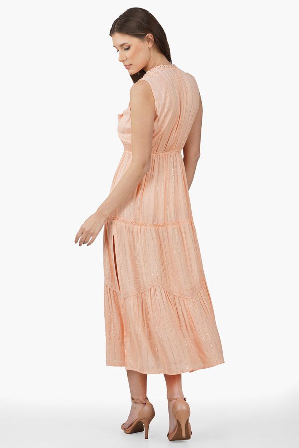 Sandy Viscose Lurex Striped Dress - Image 4