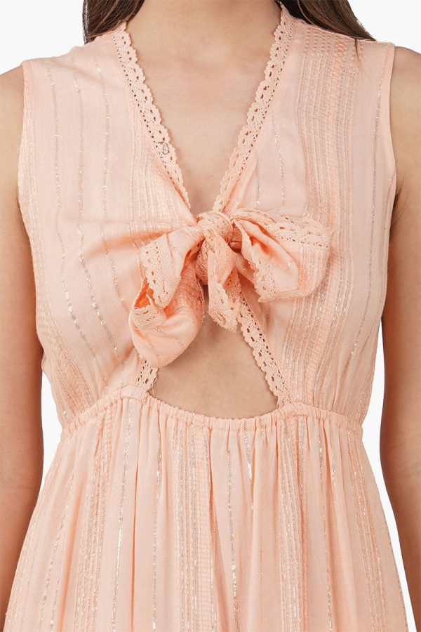 Sandy Viscose Lurex Striped Dress - Image 5