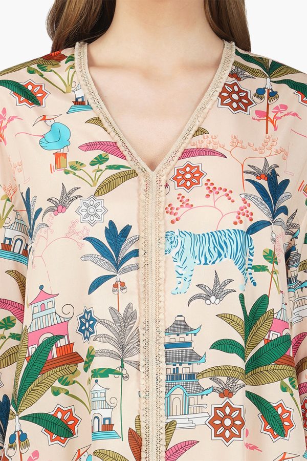 Moku Tiger Printed Kaftan - Image 5