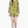 Lime Green Leopard Printed Romper
