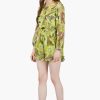 Lime Green Leopard Printed Romper - Image 3