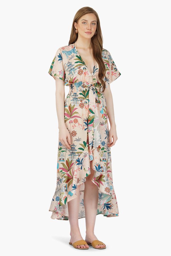 Moku Tiger Front Tie Cover Up - Image 2
