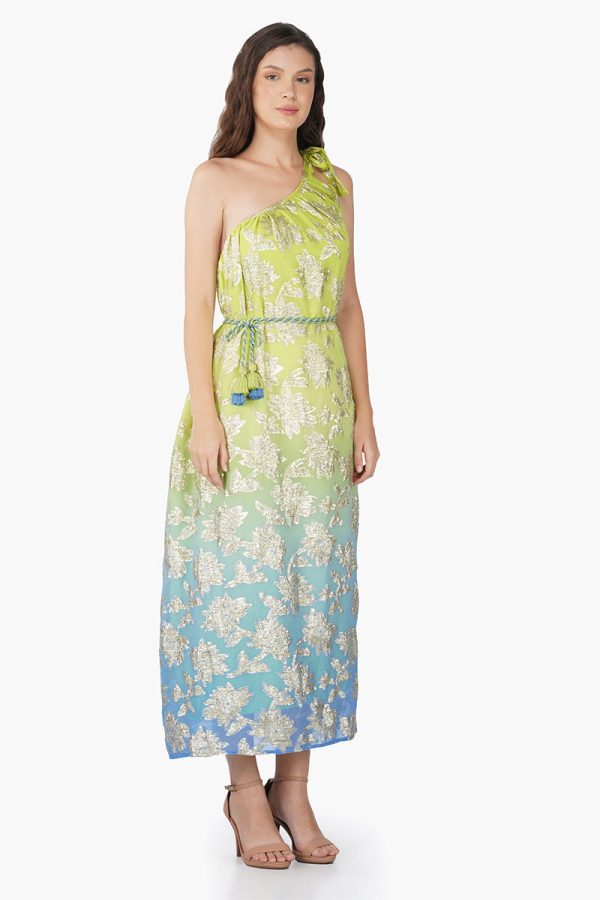 Summer June One Shoulder Lurex Dress - Image 2